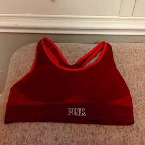 Victoria's Secret seamless Sports Bra. Redish color. Size Large worn Once!
